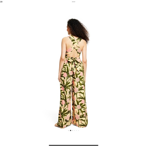NWT Agua Bendita x Target Peony Botanical Print Jumpsuit - S - Picture 2 of 5